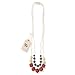 Fox & Finn 'Isabella' Silicone Teething Necklace for Babies | Safety Knotted Silk Rope | Does Not Pull Hair Out | 14 Inch Drop (marsala + smoke + latte)