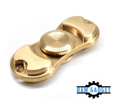 Raw Gadget - Fidget Spinner Torqbar Toy Finger Hand - Hybrid Ceramic Bearing - High Speed 4-6 Minute Spins - High Quality Durable Metal - Stress Reliever Reducer Anxiety ADD ADHD Focus Idle Killing Time (Gold)