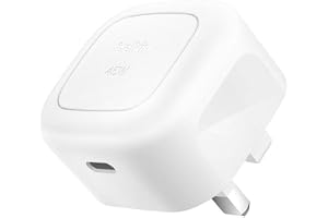 Belkin Compact Wall Charger 45W, USB-C Power Delivery Fast Charging for Apple iPhone 16, 16 Plus, 16 Pro, 16 Pro Max, 15 Series, Samsung Galaxy S25, iPad, AirPods & More - White