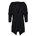 Produktbild Amphia - Langer Strickjacke-Pullover für Männer - Männer, die mit Kapuze Feste Trenchcoat-Jacke Strickjacke-Lange Hülsen-Outwear-Bluse