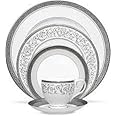 Noritake Summit Platinum 5-Piece Place Dinnerware Setting in White