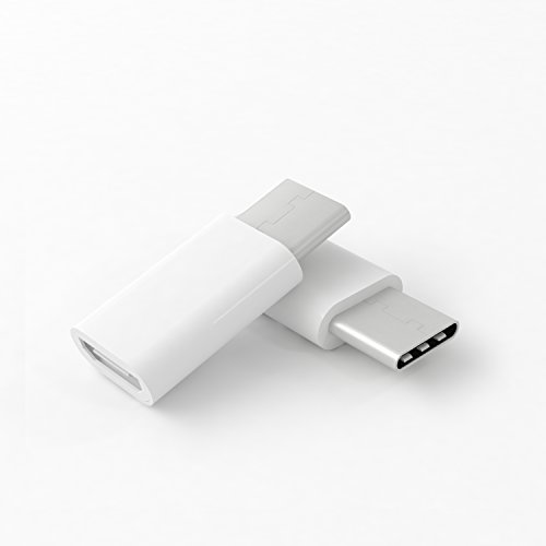 esorio® USB-C auf Micro USB Adapter verwandelt USB Type-C Input in Micro-USB für MacBook Pro, MacBook (2015), ChromeBook Pixel, Nexus 5X, Nexus 6P, Nokia N1, OnePlus 2 und weitere | weiss - 2