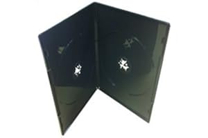 Panmer – Lot de 25 boîtiers DVD double, 7 mm, noir