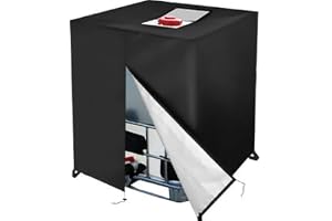 2 stycken IBC-tank skydd 1000 l med dragkedja, skydd för IBC-behållare av 210D vattentätt Oxford-tyg, UV-skydd skyddsfodral för regnvattentank