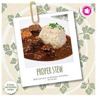 Eatings Cards: Beef, Guinness & Mushroom Stew - Recipe Greetings Card