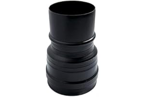 MBM Reducción D. 100 hembra - 80 macho, esmalte pintado esmaltado 600 grados a 600 grados tubo negro madera estufa de pellets CE fabricado en Italia