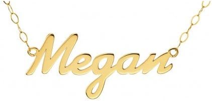 Personalised Solid 9ct Yellow Gold 375 Name Necklace Any Name | Choice of Chain 14" 16" 18" | UK Made & Manufactured