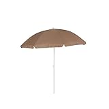greemotion Parasol rond inclinable couleur taupe - Parasol jardin avec pied - Parasol anti UV 35+ - Parasol orientable et réglable en hauteur - Parasol de table 8 baleines haute qualité