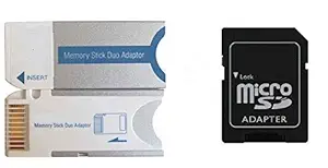 MEMORY STICK MS PRO DUO CARD ADAPTER FOR 8GB 4GB 2GB 1GB + Micro SD to SD Adapter