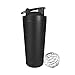 Produktbild Daugee Protein Shaker 720ml Sport Fitness Edelstahl Stainless Steel Bottle Eiweiß Diät Shaker mit BlenderBall Proteinshake Vollständig Frei von BPASchwarz