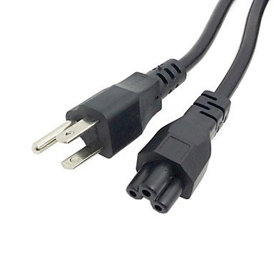 KLM USA Travel Power Cord US 3-Pin Stecker auf IEC C5 Kabel für Notebook Laptop 5 ft 1,5 m