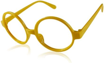 Retro Vintage Round Eyeglasses Arale Glasses Frames Yellow