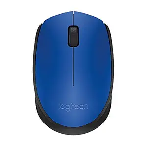 Logitech M171 Wireless Mouse, 2.4 GHz with USB Nano Receiver, Optical Tracking, 12-Months Battery Life, Ambidextrous, PC/Mac/Laptop - Blue