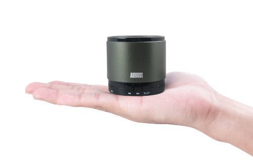 August MS425G Mini Altoparlante Bluetooth con Microfono - Potente Altoparlante Portatile Senza fili con VivaVoce - Compatibile con gli iPhones, Samsung, Galaxy, Nokia, HTC, Blackberry, Google, LG, Nexus, iPad, Tablet, Telefoni cellulari, Smartphones, PC's, Laptops  (Verde)