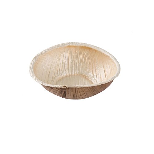 BIOZOYG Environmentally disposable tableware made out of palm leaves Palm leaf Bowls round
