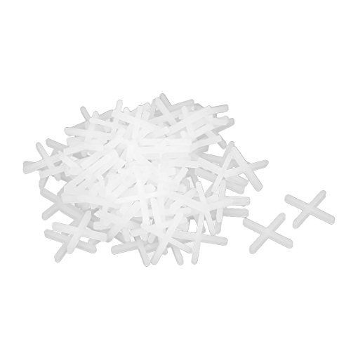 sourcingmap® 100stk Wand Boden Fliesen Kachel Kunststoff Kreuz Abstandhalter 2mm weiß