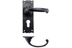 ZOO HARDWARE Traditional Lever Euro Profile 50x150mm in Black Antique FF111EP