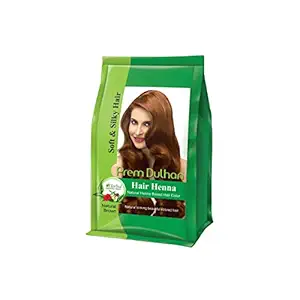 Prem Dulhan Hair Henna Natural Henna Based Hair Color |Natural Brown| -125gm (Pack of 1)