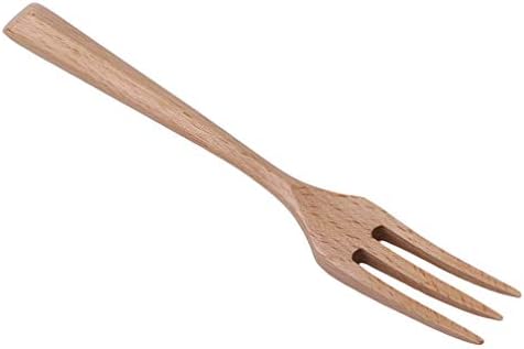 Kingus Wooden Cutlery Long Handle Soup Spoon And Fork Kitchen Picnic Tableware,Fork