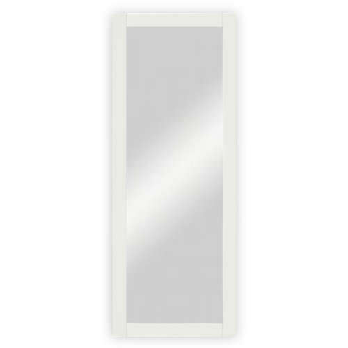 Wand- / Garderobenspiegel mit Holzrahmen, weiß lackiert - ca. 45 x 170 cm