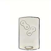 AutoHan Keys Renault Clio4, Megane 3, Fluence i&ccedil;in Anahtar Kılıfı, Beyaz-G&uuml;m&uuml;ş, Anahtarsız &Ccedil;alıştırma &Ouml;zellikli, Nano Teknolo