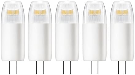 5 x Replacement Attra Lux G4 1 W LED Bulbs 10 W A/Diameter 14 mm Length 43 mm 90 Lumen 2700 K Warm White
