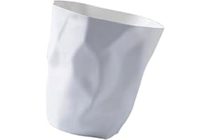 LOVIVER Creative Rubbish Bin, Office Rubbish Bin, Large Waste Paper Bin for Office, Kitchen & Bedroom, Office Accessories, Paper Bin, White, Large