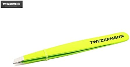 TWEZERMENN SMOOTH SLANTED TWEEZERS - LIME GREEN
