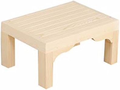 QPSSP Solid Wood Sofa Bed Toilet Footrest Pedal Antiskid Bathroom Stool,40*30*20Cm