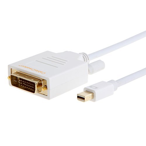 cablecreation (Aktiv) Mini DisplayPort (Thunderbolt Port Kompatibel) zu DVI Kabel für MacBook, iMac & More, 6 ft Weiß (Eyefinity kompatibel)
