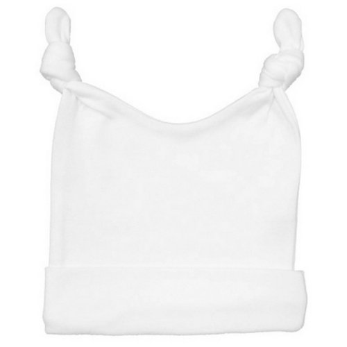 BabywearUK Double Knotted Baby Hats - White - British Made