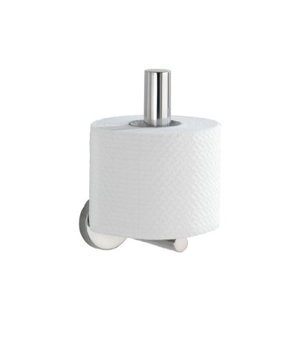 WENKO 20218100 Toiletten-Ersatzrollenhalter Bosio, Edelstahl rostfrei, 8 x 18 x 12.5 cm, Glänzend - 2