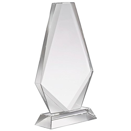 Trophée En Verre 'Golfas', transparent, Idéal Pour Personnalisation, Collection 'Pokal', H=20 cm, cadeau idéal, fait main, verre, style moderne (FAN UNIKATE powered by CRISTALICA)
