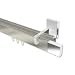 Produktbild INTERDECO Innenlauf-Gardinenstange eckig Edelstahl Optik/Chrom zweiläufig Smartline Lox, 160 cm