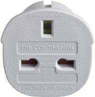 Go Travel Adaptor 3 Pin UK into 2 Pin Plug