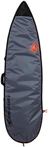 Creatures Unisex Cover Lite Shortboard Surfboard Bag / Charcoal/Orange / 6'0"
