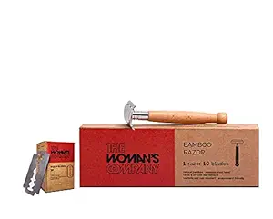 The Womans Company Bamboo Safety Razor for Men & Women With Bio-degradable Bamboo Handle | Premium Eco Friendly Razor | Includes 10 Recyclable Blades + 30 Extra Blades | Plastic Free & Zero Waste Shaving