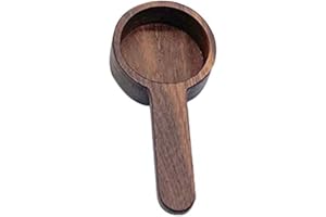 MLEHN 1/2/4 Piezas de Cuchara de café para café molido Cuchara de café de Madera en Nogal Negro para medir Granos de café,Granos molidos o té,Utensilios de Cocina (10 cm y 16,5 cm de Largo)