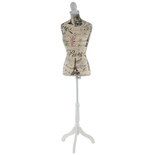 Mannequin de couture de tailleur buste torse féminin T220 ~ mousse, motif Paris Mannequin de couture de tailleur buste torse féminin T220 ~ mousse, motif Paris