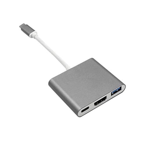 KUYiA USB C Auf HDMI & VGA Adapter - 2 In 1 Konverter Für 4K Video