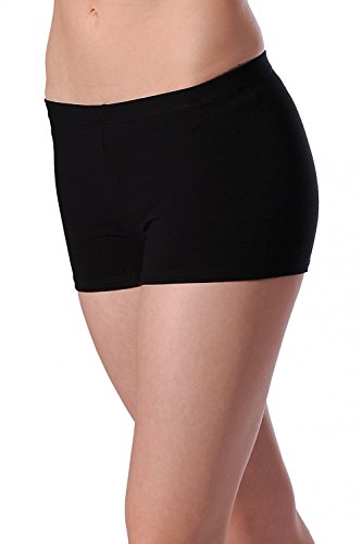 Roch Valley CTHIP - Pantalones Cortos de algodón y Licra para Mujer, Talla Mediana, Color Negro