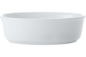 MAXWELL & WILLIAMS White Basics - Pirofila ovale in porcellana, 17,5 x 12,5 x 5,5 cm, colore: Bianco