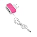 Produktbild Hirolan Mode 3.1A Triple USB Port Wand Home Reise AC Ladegerät Adapter für Samsung für Apple EU Stecker mit 1 M Micro USB Ladekabel zum Aufladen von Handys, Kameras, MP3-Playern (Rot)