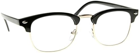 Premium Half Frame Horn Rimmed Sunglasses Metal Rivets