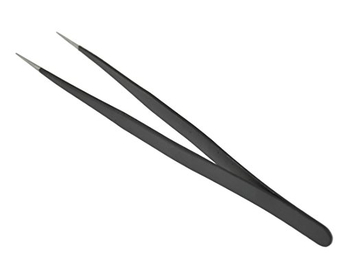 FiveSeasonStuff® 2pcs Präzisions-Edelstahl-Anti-Magnetic gerade und gebogene Pinzette Mobile / Tablet-Reparatur-Werkzeug-Set für Samsung Galaxy S2 i9100 S3 i9300 S3 Mini i8190 S4 i9500 N7100 9900 9220 Galaxy Tab S5 Blackberry Nokia iPhone 5 5C 5S iPhone 4 4S iPhone 3 iPad iTouch iPod PSP NDS Motorola HTC Mac etc oder für Aufgabe, die Präzisions-Pinzette (Black) TP3 - 3