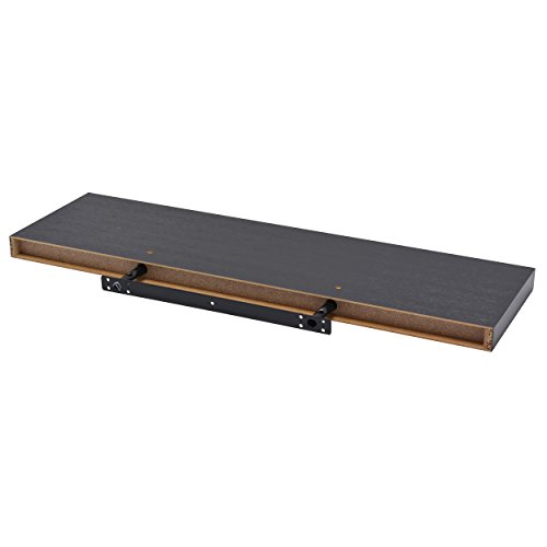 Duraline Wandregal, schwebend schwarz, 38 x 80 x 23,5 cm - 2