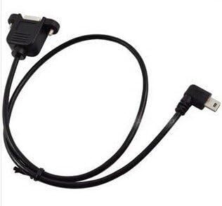 USB 2.0 B Female to Mini 5pin B Male Right&amp;Left Angle Panel Mount OTG Host Cable