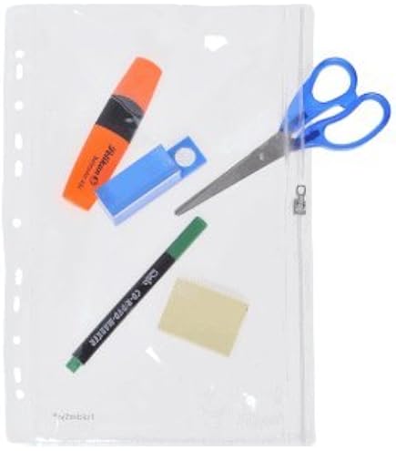 FOLDERSYS Prospekthülle Gleitverschlusstasche 305x213mm (keine A4 Blätter) PVC Mit Lochung Kla