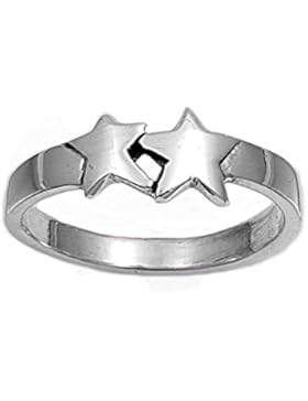 Sterlingsilber Kinderring mit Zirkonia - Stern