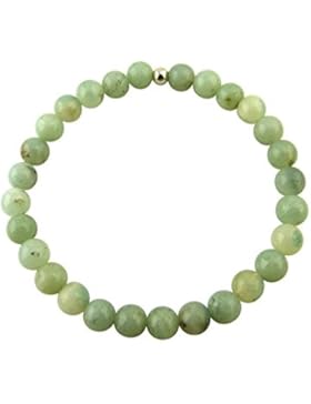Sunsara Traumsteinshop Amazonit Armband Edelstein Kugeln (Perlen) 6 mm und 925er Silberkugel Heilsteinarmband,...
